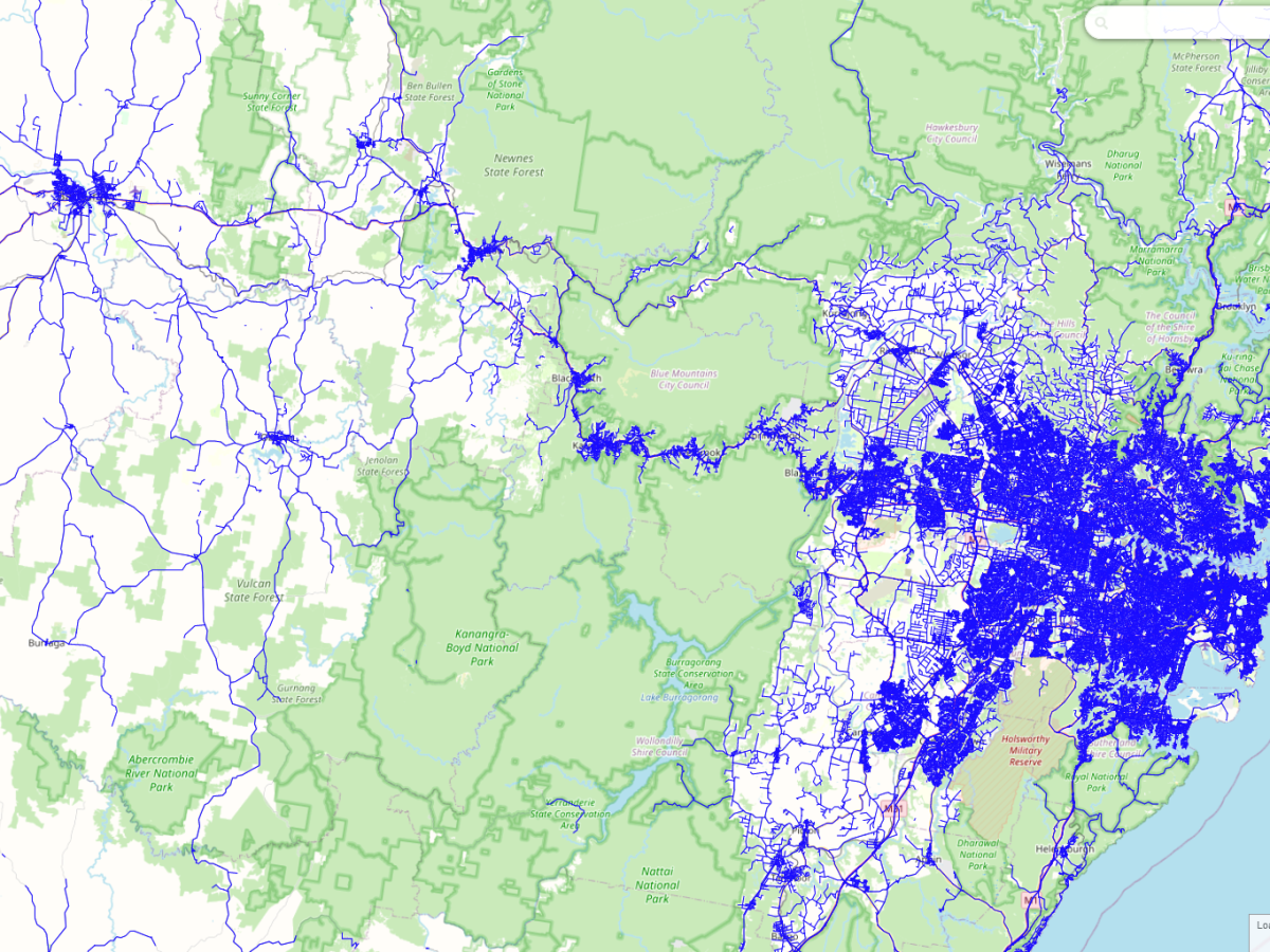OpenStreetMap now has comprehensive data on sealed and unsealed roads across New South Wales, Australia